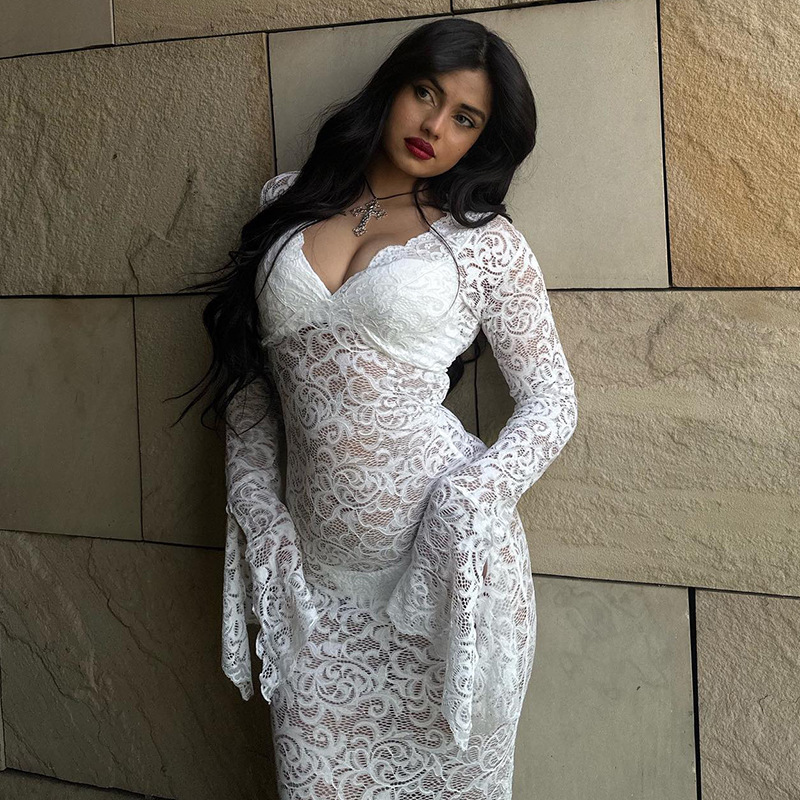 Freshdressy™ Lace Perspective Maxi Dress