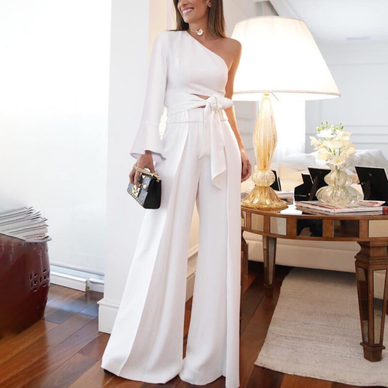 Freshdressy™ One Shoulder Slim Fit Jumpsuit
