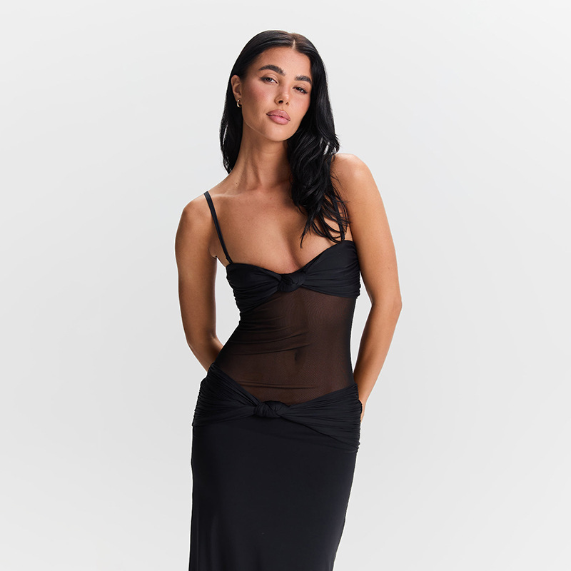 Freshdressy™ Mesh Panel Maxi Dress