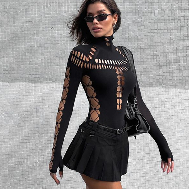 Freshdressy™ Spider Web Turtleneck Bodysuit
