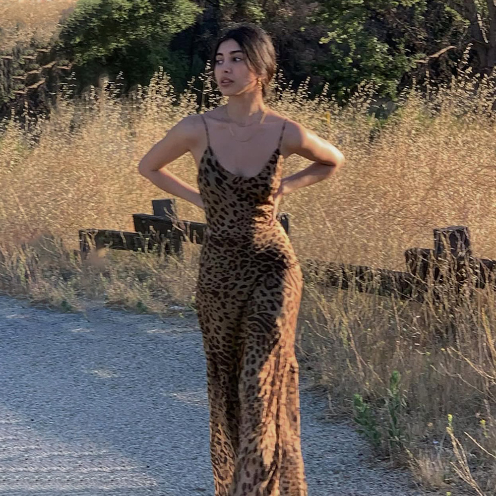 Freshdressy™ Leopard Back Slim Evening Maxi Dress